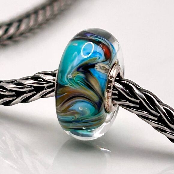 TROLLBEADS Rare Van Gogh Unique #3 LAA 925S colorful swirls, style of the artist - Picture 8 of 8